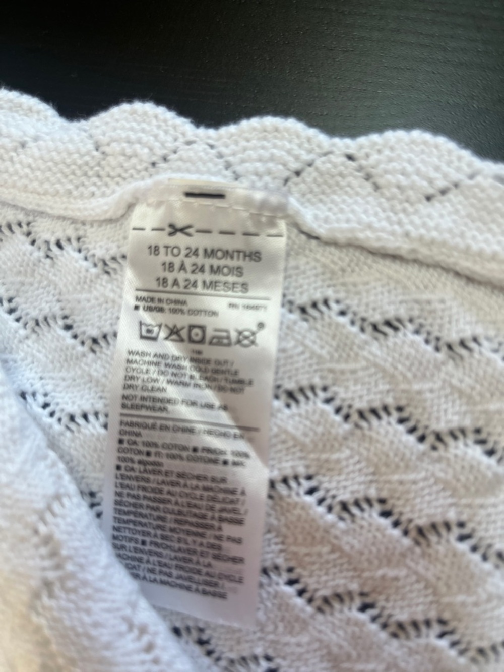 Janie and Jack whiteKnit Sleeveless  coverup - Picture 4 of 8